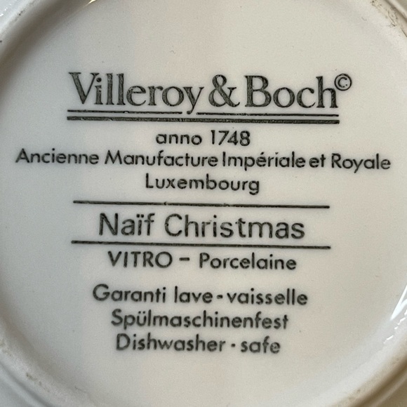 VTG Villeroy Boch Porcelaine Naïf Christmas Trinket Jewelry Box Collectible - Picture 9 of 10